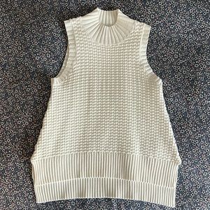 Winter white sleeveless sweater